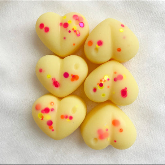 6 pack of Wax Hearts