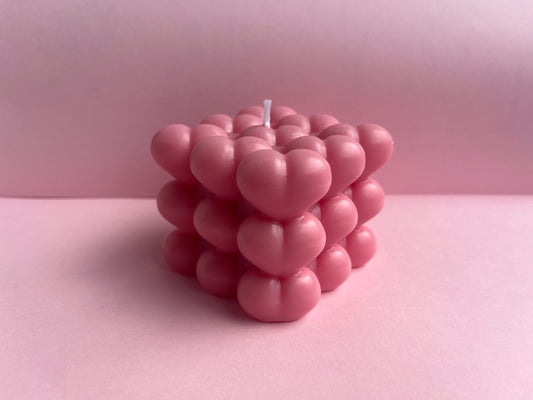 Heart Bubble Candle