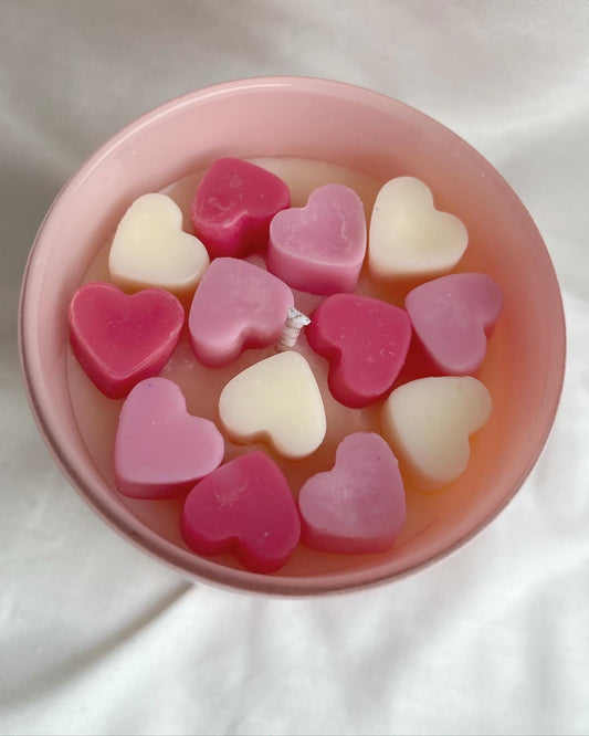 Love Heart Topped Candle Jar