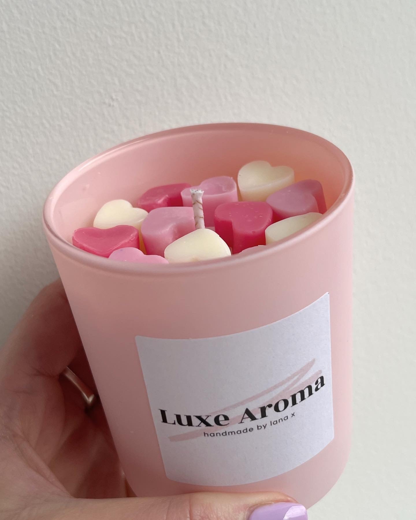Love Heart Topped Candle Jar