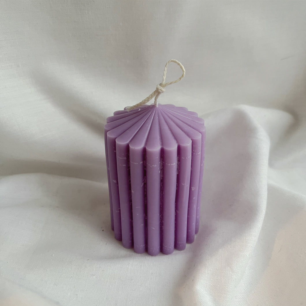 Ribbed Cylinder Candle